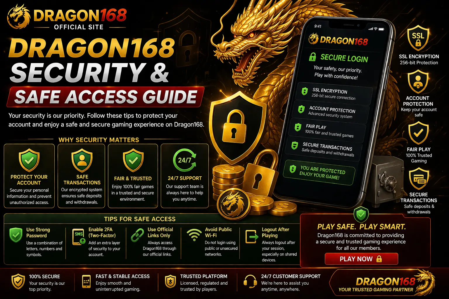 Dragon168 security and safe access guide